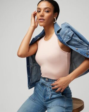 WHBM FORME Ribbed Stretch Tank