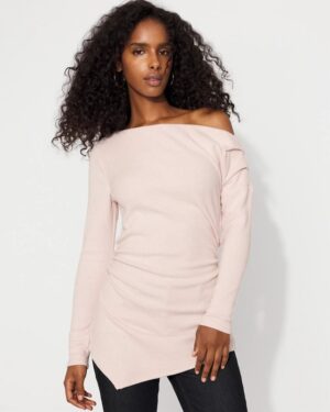 Petite Off-The-Shoulder Snit Top