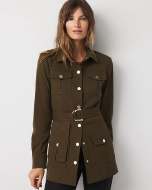 Twill Belted Utility Shacket