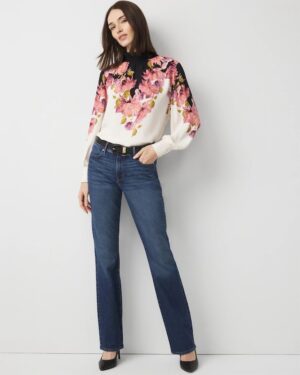 Rigid Stretch Mid Rise Bootcut Jean