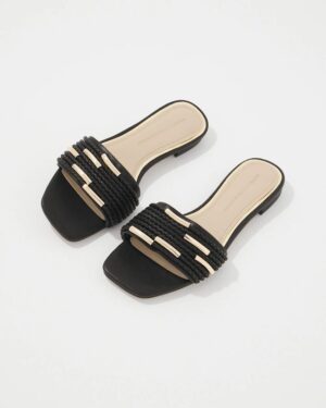 Braided Strap & Gold Flats