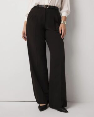 Curvy Pleated Wide Leg Pants