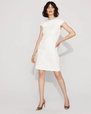 Embellished Tweed Mini Dress