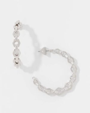 Geometric Links Hoop Earrings