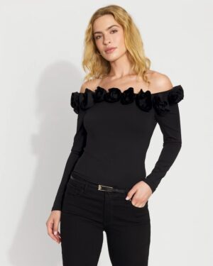 WHBM FORME Off-The-Shoulder Floral Top