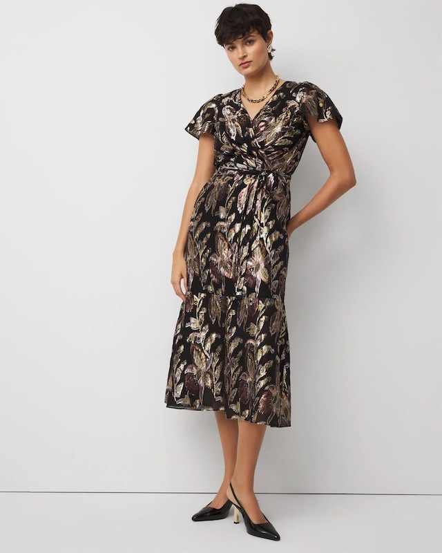 Multi Lurex Floral Black