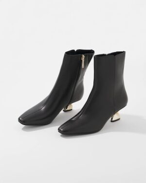 Gold Twist-Heel Bootie