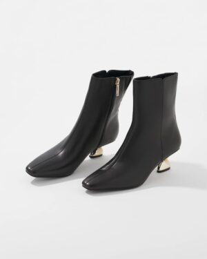 Gold Twist-Heel Bootie