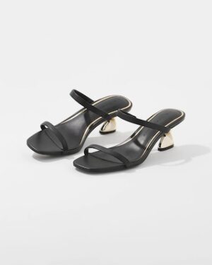 Gold Twist-Heel Sandal
