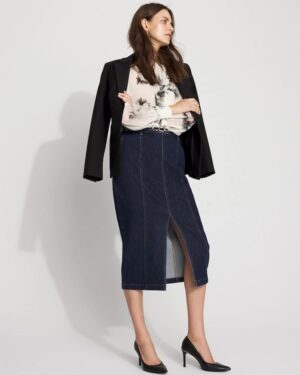 Denim Pencil Skirt