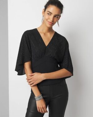 Petite Embellished Corset Blouse