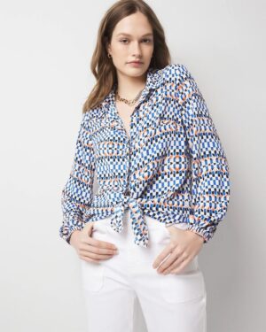 Blouson Tie-Waist Blouse
