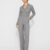 Grey Lurex Pinstripe