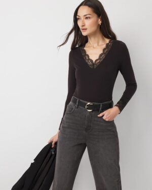 Lace Trim Long Sleeve Tee