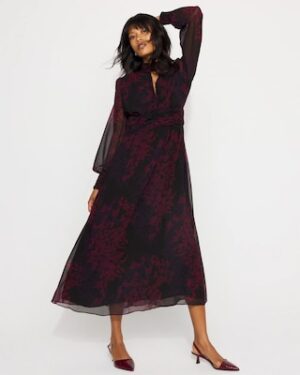 Floral Chiffon Maxi Dress