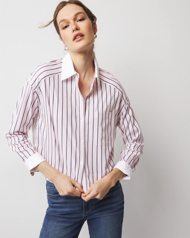 Sherry Stripe White