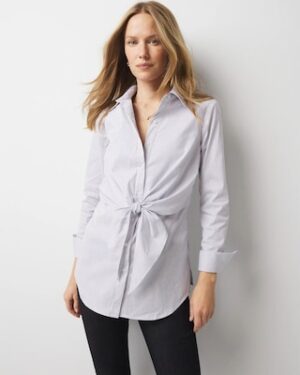 Petite Tie-Front Tunic