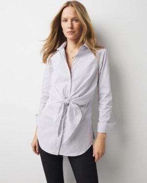 Petite Tie-Front Tunic