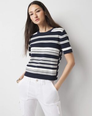 Lace Up Side Sweater Tee