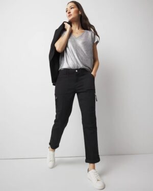 Petite Mid-Rise Pret-A-Pedi Straight Cropped Pants