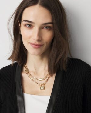 Padlock Charm Convertible Necklace