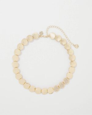 Pave Discs Short Necklace