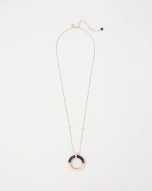 Gold and Tortoiseshell Ring Pendant