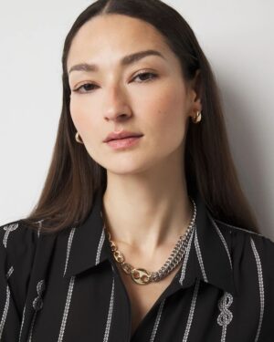 Gold + Silver Mariner Links Necklace