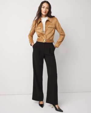 Pleated Wide Leg Pant