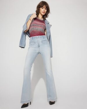 Extra High-Rise Novelty Pocket Flare Jean