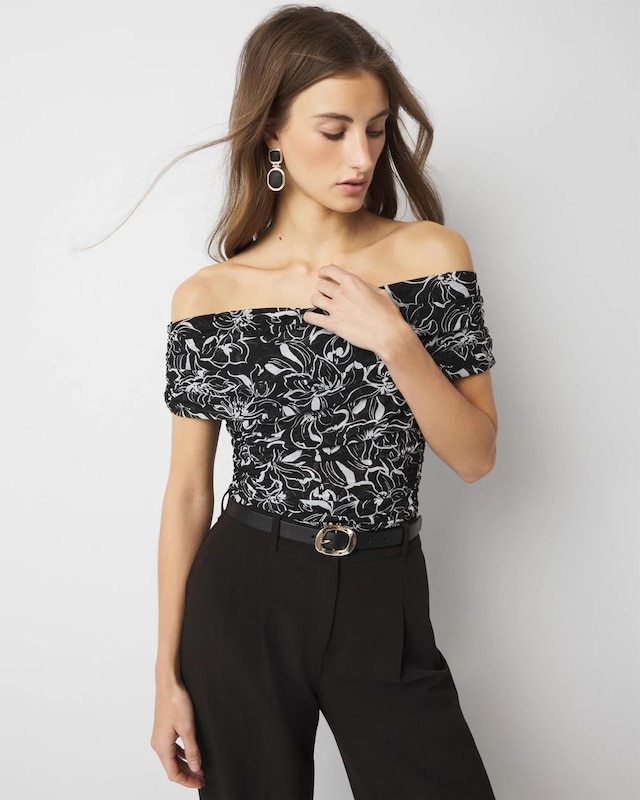 Outline Flower Black