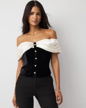 Satin + Velvet Bustier