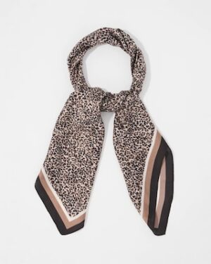 Leopard Print Square Scarf