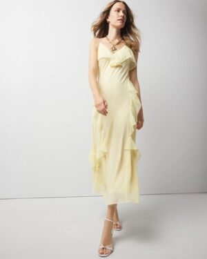 Chiffon Ruffle Slip Dress