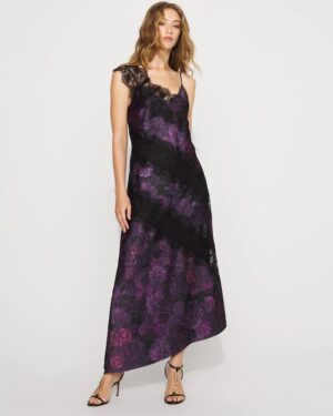 Petite Satin + Lace Slip Dress