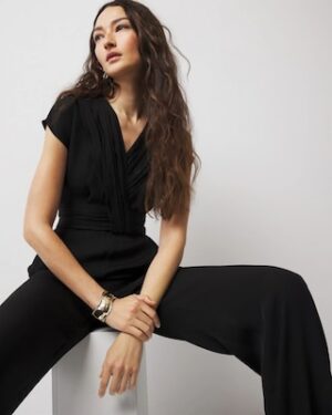 Crossover-Front Jumpsuit