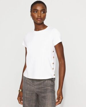 Side Button Tee