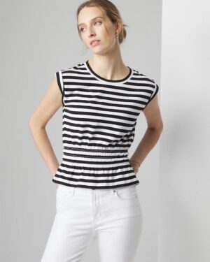 Smocked Peplum Tee