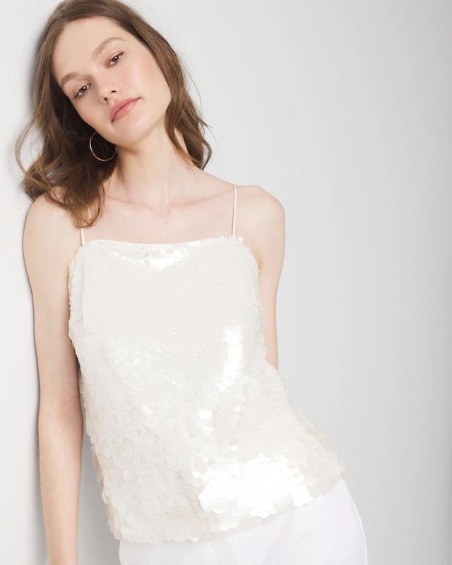 Pearl White Paillettes