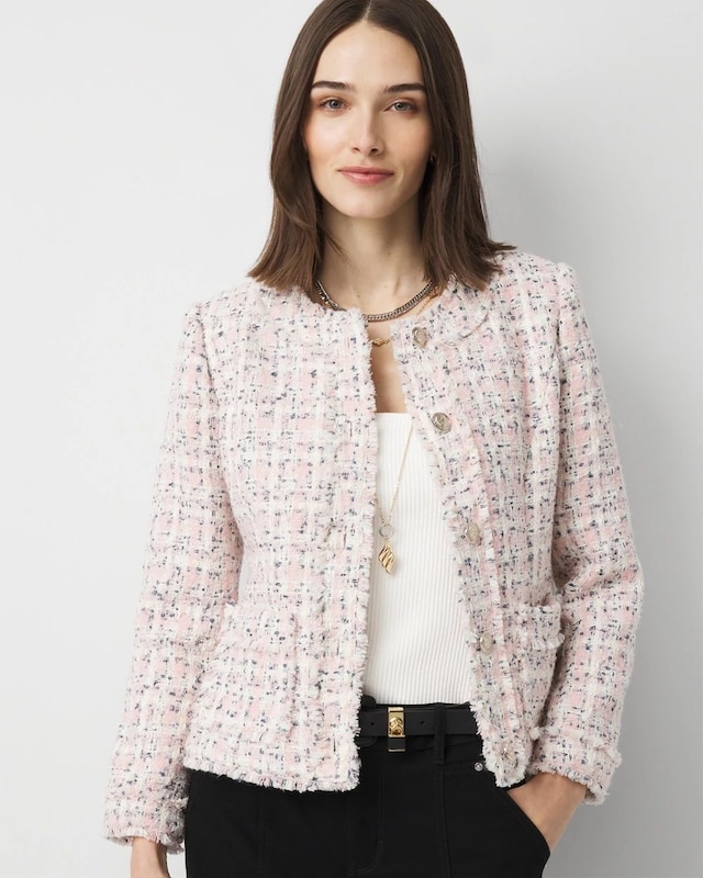 Pink/Blue/Ecru Tweed