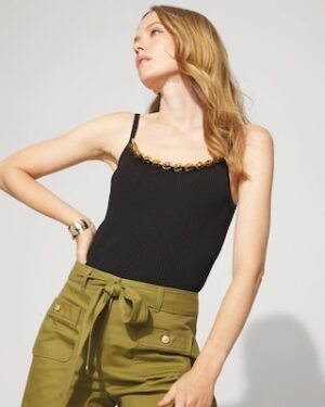 Petite WHBM FORME Sculpt Stretch Chain-Trim Tank