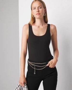 WHBM FORME All Ways Stretch Dual Neck Tank