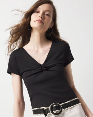 WHBM FORME All Ways Stretch Twist Front Tee