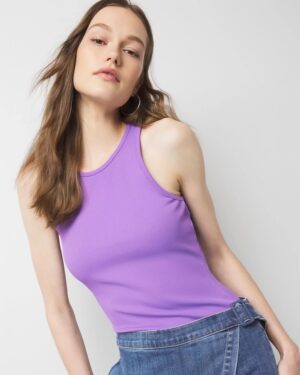 WHBM FORME Ribbed Stretch Tank
