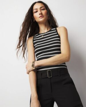 WHBM FORME Ribbed Stretch Tank