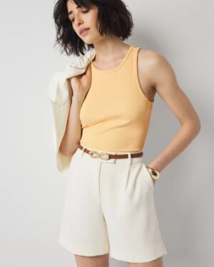 WHBM FORME Ribbed Stretch Tank