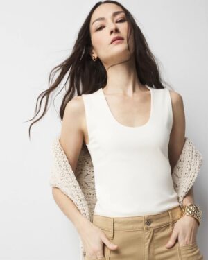 WHBMFORME All Ways Stretch Scoop Neck Shell